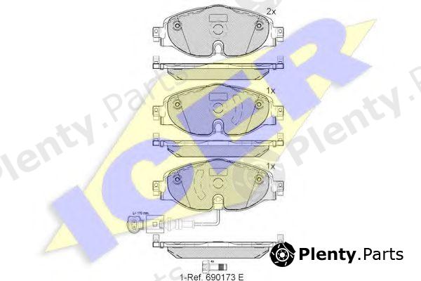  ICER part 182111 Brake Pad Set, disc brake