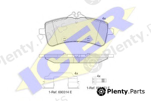  ICER part 182218 Brake Pad Set, disc brake