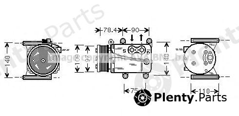  AVA QUALITY COOLING part JRAK034 Compressor, air conditioning