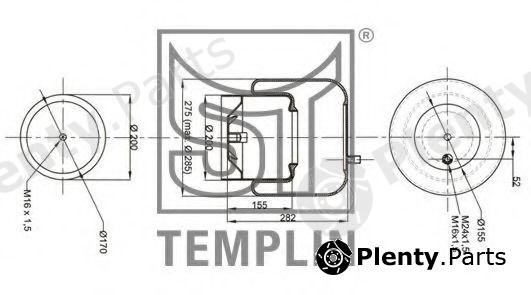  ST-TEMPLIN part 04.060.6006.940 (040606006940) Boot, air suspension