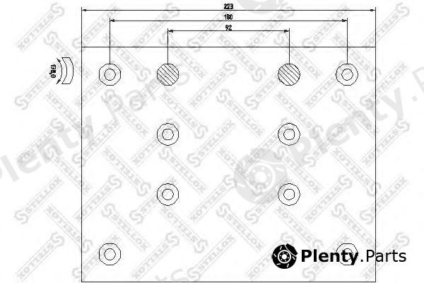  STELLOX part 85-01014-SX (8501014SX) Brake Lining Kit, drum brake