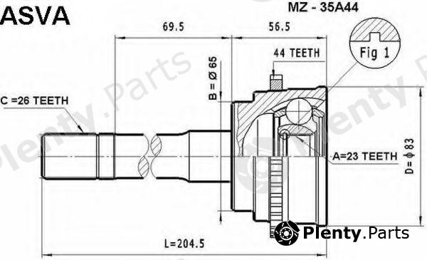  ASVA part MZ35A44 Replacement part