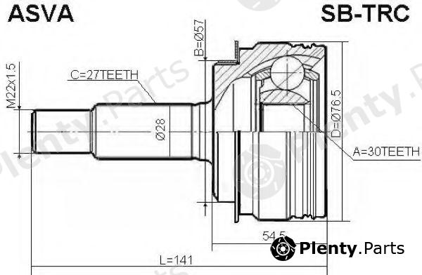  ASVA part SB-TRC (SBTRC) Joint Kit, drive shaft