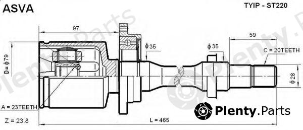  ASVA part TYIPST220 Joint Kit, drive shaft