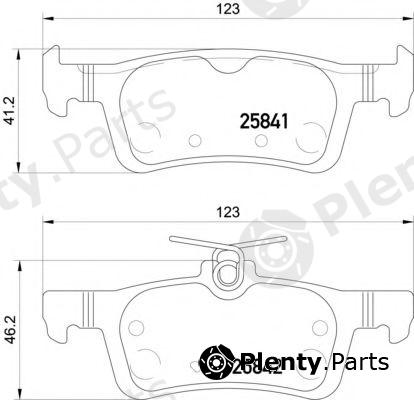  TEXTAR part 2584101 Brake Pad Set, disc brake