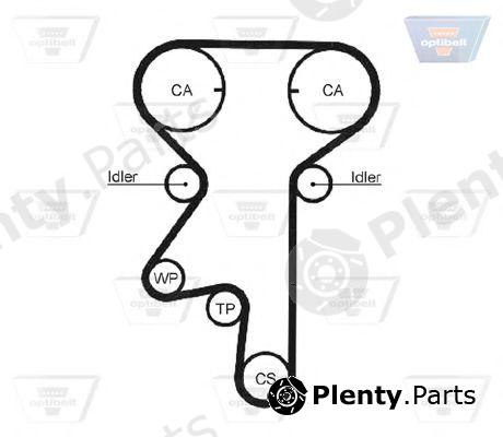  OPTIBELT part ZRK1026 Timing Belt