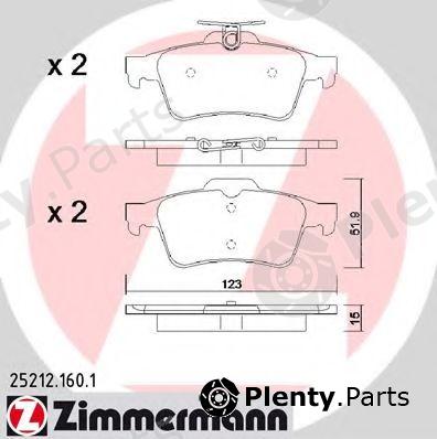  ZIMMERMANN part 25212.160.1 (252121601) Brake Pad Set, disc brake