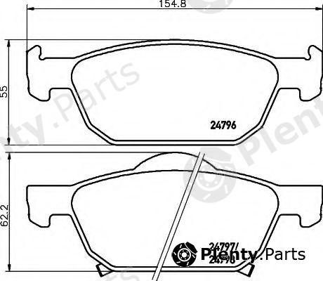  HELLA part 8DB355013-891 (8DB355013891) Brake Pad Set, disc brake