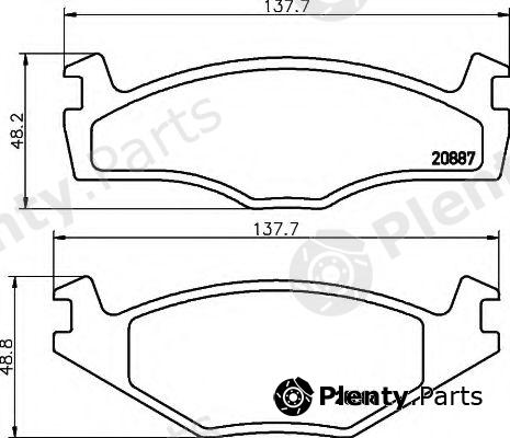  HELLA part 8DB355017-521 (8DB355017521) Brake Pad Set, disc brake