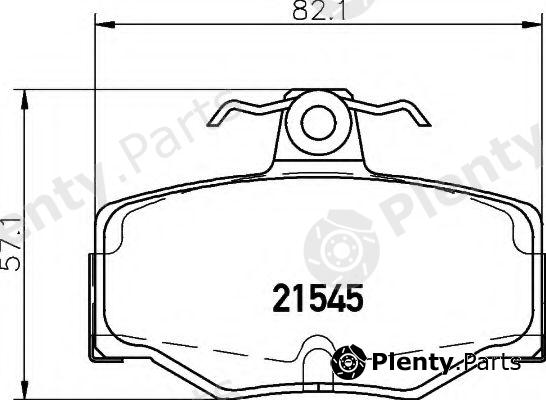  HELLA part 8DB355018-021 (8DB355018021) Brake Pad Set, disc brake