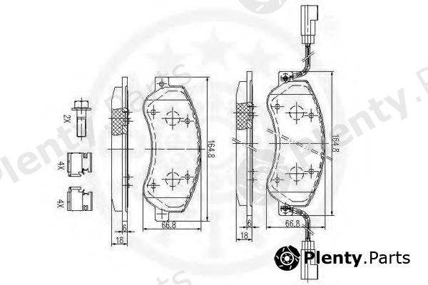  OPTIMAL part 12446 Brake Pad Set, disc brake