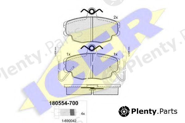  ICER part 180554 Brake Pad Set, disc brake