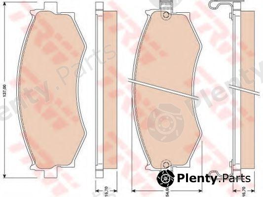  TRW part GDB1016 Brake Pad Set, disc brake