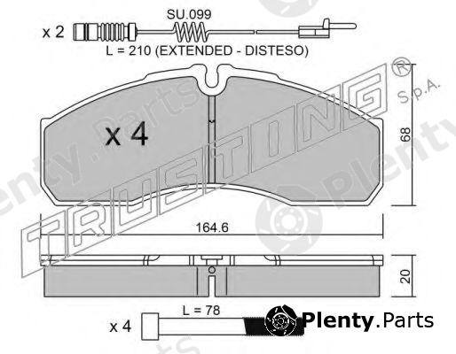  TRUSTING part 594.5W (5945W) Brake Pad Set, disc brake