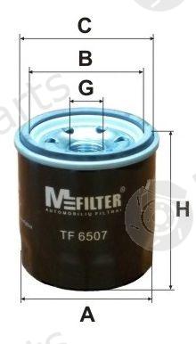  MFILTER part TF6507 Oil Filter
