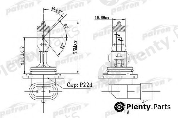  PATRON part PLHB4-12/51 (PLHB41251) Bulb, fog light