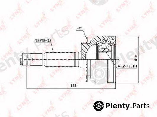  LYNXauto part CO-3641A (CO3641A) Joint Kit, drive shaft