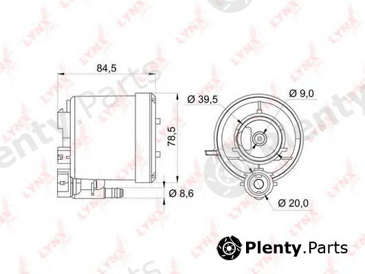  LYNXauto part LF-163M (LF163M) Fuel filter