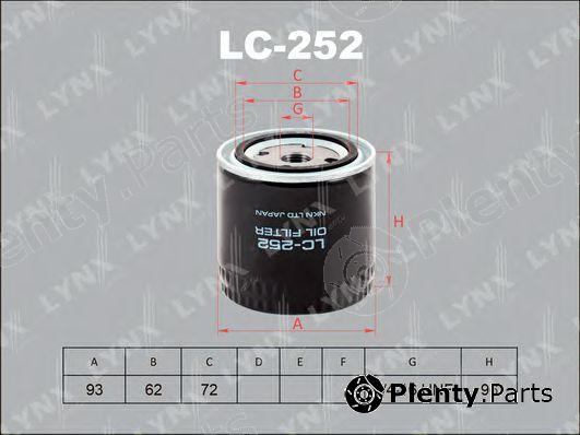  LYNXauto part LC-252 (LC252) Oil Filter