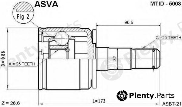 ASVA part MTID5003 Joint Kit, drive shaft