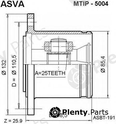  ASVA part MTIP5004 Joint Kit, drive shaft