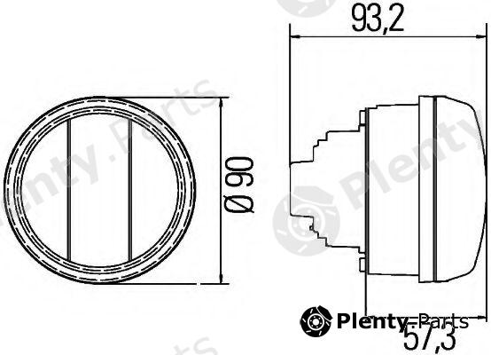  HELLA part 2BE010102-101 (2BE010102101) Daytime Running Light