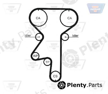  OPTIBELT part ZRK1024 Timing Belt