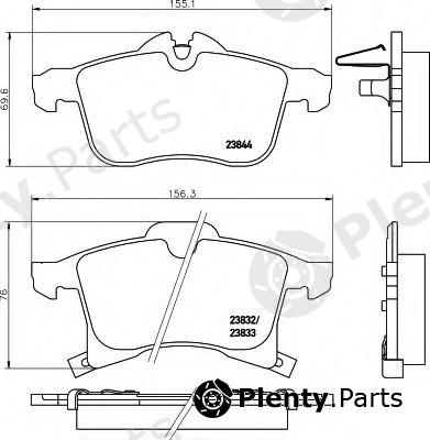  HELLA part 8DB355009-221 (8DB355009221) Brake Pad Set, disc brake