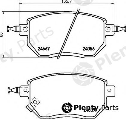  HELLA part 8DB355011-101 (8DB355011101) Brake Pad Set, disc brake