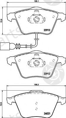  HELLA part 8DB355015-971 (8DB355015971) Brake Pad Set, disc brake