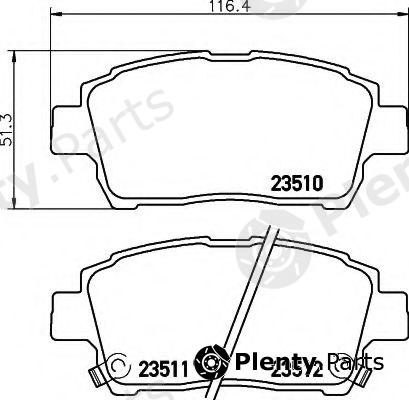  HELLA part 8DB355017-081 (8DB355017081) Brake Pad Set, disc brake