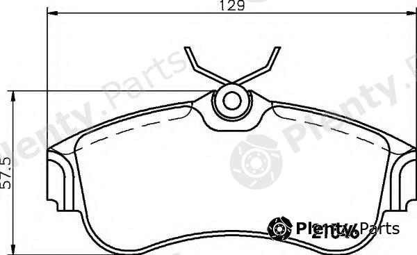  HELLA part 8DB355018-011 (8DB355018011) Brake Pad Set, disc brake