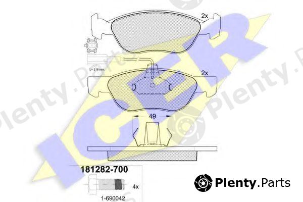  ICER part 181282-700 (181282700) Brake Pad Set, disc brake