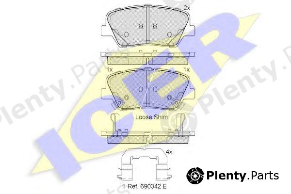  ICER part 182147 Brake Pad Set, disc brake