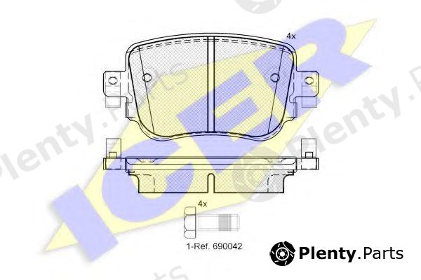  ICER part 182152 Brake Pad Set, disc brake