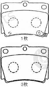  AISIN part D2N022 Brake Pad Set, disc brake