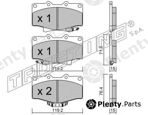 TRUSTING part 291.0 (2910) Brake Pad Set, disc brake