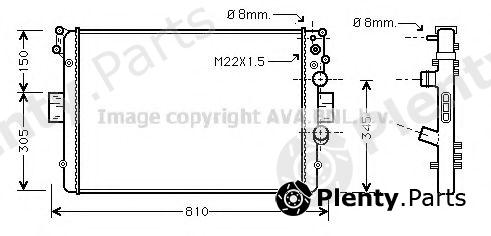  AVA QUALITY COOLING part IVA2043 Radiator, engine cooling