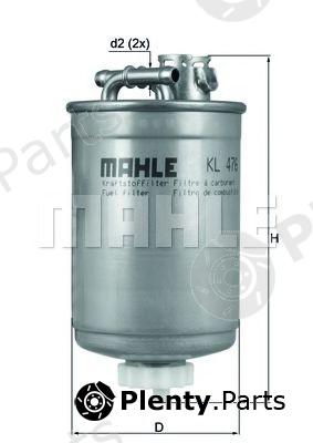  MAHLE ORIGINAL part KL476D Fuel filter