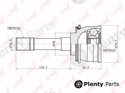  LYNXauto part CO7302 Joint Kit, drive shaft