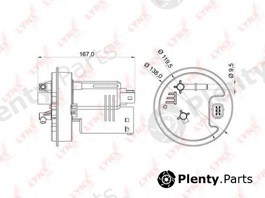  LYNXauto part LF-978M (LF978M) Fuel filter