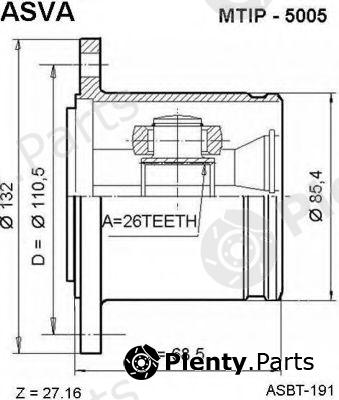  ASVA part MTIP-5005 (MTIP5005) Joint Kit, drive shaft
