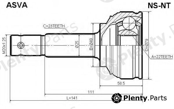  ASVA part NS-NT (NSNT) Joint Kit, drive shaft