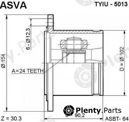  ASVA part TYIU5013 Replacement part