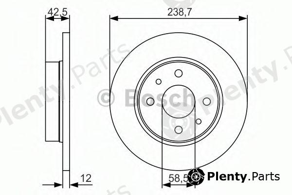  BOSCH part 0986479R61 Brake Disc