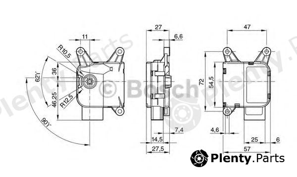  BOSCH part 0132801346 Control, headlight range adjustment
