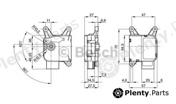  BOSCH part 0132801351 Control, headlight range adjustment