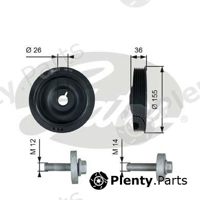  GATES part TVD1126A Belt Pulley, crankshaft