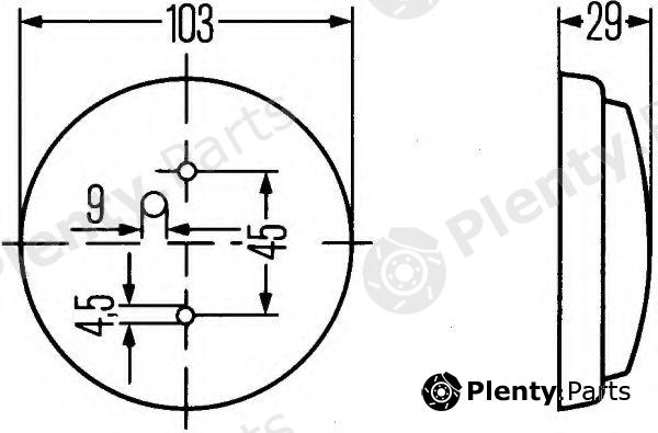  HELLA part 2JA003231-001 (2JA003231001) Interior Light
