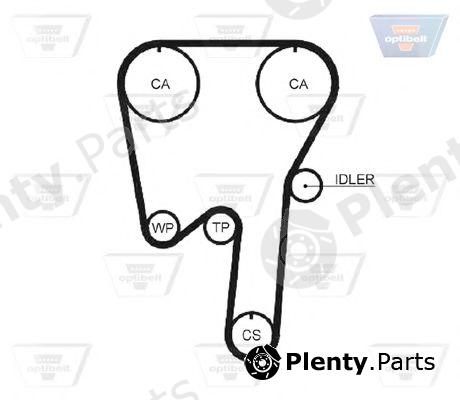  OPTIBELT part ZRK1187 Timing Belt